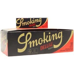 SMOKING DELUXE ARROTOLARE CARTINE CARTINA CORTA 60 FOGLIE PER CONFEZIONE SUPER SOTTILE SCATOLA COMPLETA 50 CONFEZIONI