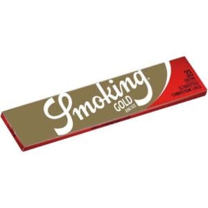 SMOKING GOLD KING SIZE SLIM LUNGO CARTINE 33 FOGLIE PER CONFEZIONE SUPER SOTTILE SOLO CONFEZIONE SENZA SCATOLA
