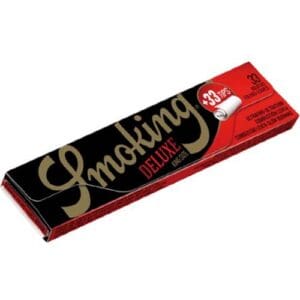 SMOKING DELUXE KING SIZE SLIM LUNGO CARTINE 33 FOGLIE + 33 FILTRI DI CARTA PER CONFEZIONE SUPER SOTTILE CONNOISSEUR SOLO CONFEZIONE SENZA SCATOLA