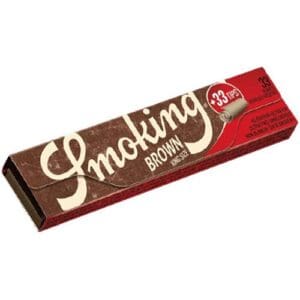 SMOKING BROWN KING SIZE SLIM LUNGO CARTINE 33 FOGLIE + 33 FILTRI DI CARTA PER CONFEZIONE NON RAFFINATO SUPER SOTTILE CONNOISSEUR SOLO CONFEZIONE SENZA SCATOLA
