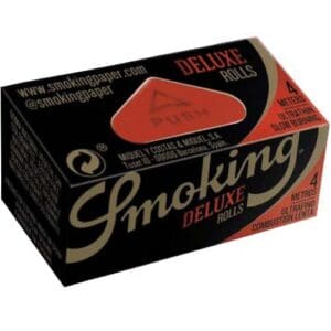 SMOKING ROLLS DELUXE CARTINE SUPER SOTTILE 4 METRI LUNGHEZZA 44mm LARGHEZZA PER CONFEZIONE SOLO CONFEZIONE SENZA SCATOLA