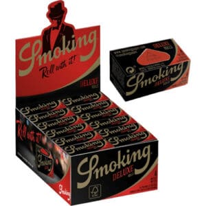 SMOKING ROLLS DELUXE CARTINE SUPER SOTTILE 4 METRI LUNGHEZZA 44mm LARGHEZZA  PER CONFEZIONE SCATOLA COMPLETA 24 PEZZI