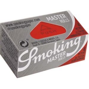 SMOKING ROLLS MASTER ARGENTO CARTINE SUPER SOTTILE 4 METRI LUNGHEZZA 37mm LARGHEZZA PER CONFEZIONE SOLO CONFEZIONE SENZA SCATOLA