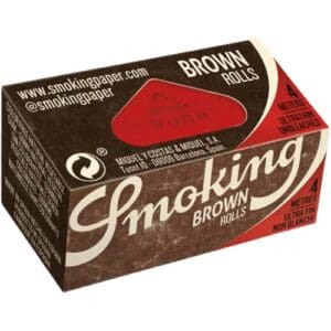 SMOKING ROLLS BROWN CARTINE NON RAFFINATA SUPER SOTTILE 4 METRI LUNGHEZZA 44mm LARGHEZZA PER CONFEZIONE SOLO CONFEZIONE SENZA SCATOLA