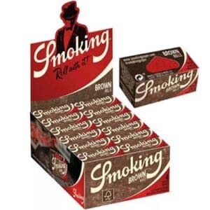 SMOKING ROLLS BROWN CARTINE NON RAFFINATA SUPER SOTTILE 4 METRI LUNGHEZZA 44mm LARGHEZZA PER CONFEZIONE SCATOLA COMPLETA 24 PEZZI