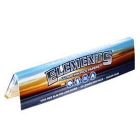 ELEMENTS LUNGO KING SIZE SLIM SUPER SOTTILE CARTINE DI RISO 32 FOGLIE PER CONFEZIONE SOLO CONFEZIONE SENZA SCATOLA