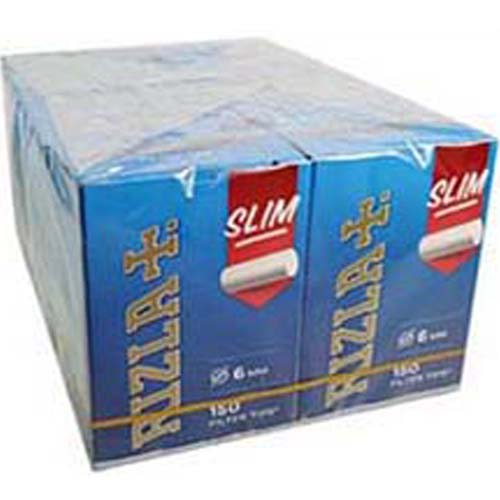 RIZLA SLIM 6mm ROLLING FILTERS TIPS 150 FILTERS PER PACK FULL BOX 10 PACKS