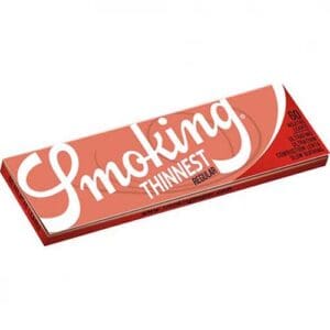 SMOKING THINNEST MOLTO ULTRA SOTTILE 10 GR/M2 ARROTOLARE CARTINE CARTINA CORTA 60 FOGLIE PER CONFEZIONE SOLO CONFEZIONE SENZA SCATOLA