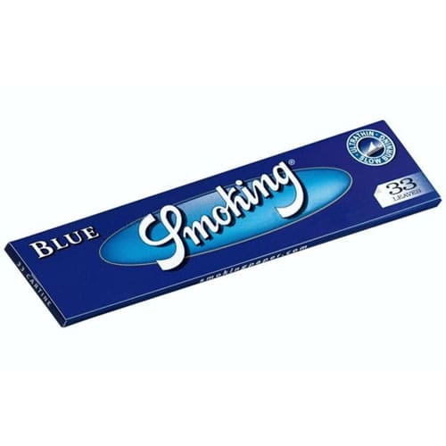 SMOKING BLU LUNGO KING SIZE LARGO 108 x 52 MM ARROTOLARE CARTINE 33 SOTTILE FOGLIE PER CONFEZIONE SOLO CONFEZIONE SENZA SCATOLA - immagine 2