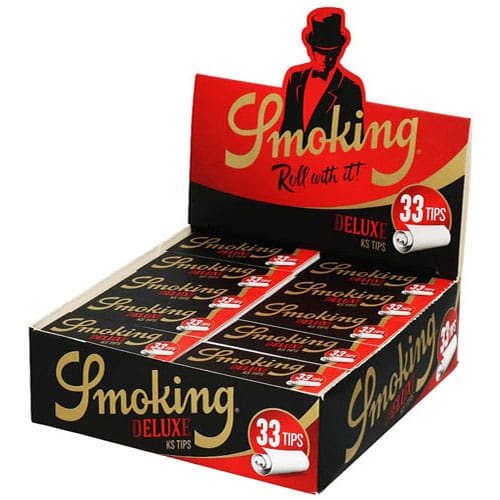 SMOKING FILTRI DI CARTA DELUXE KING SIZE TIPS LUNGO CON 6 PERFORAZIONI 33 FILTRI DI CARTA PER CONFEZIONE SCATOLA COMPLETA 50 PEZZI