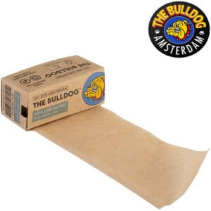 CARTE DA ROTOLO THE BULLDOG AMSTERDAM UNBLEACHED KING SIZE SLIM SOTTILE CARTINE NON RAFFINATO LUNGHEZZA 5 METRI LARGHEZZA 44mm PER CONFEZIONE SOLO CONFEZIONE SENZA SCATOLA