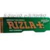 RIZLA GREEN 60 SHEETS ROLLING PAPERS MEDIUM THIN REGULAR SMALL SIZE WITH CUT CORNERS 60 SHEETS PER PACK ONLY PACK NO BOX