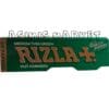 RIZLA GREEN 60 SHEETS ROLLING PAPERS MEDIUM THIN REGULAR SMALL SIZE WITH CUT CORNERS 60 SHEETS PER PACK ONLY PACK NO BOX