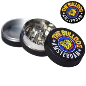 SMERIGLIATRICE PER TABACCO THE BULLDOG AMSTERDAM SOFT TOUCH 40mm 3 PARTI METALLO CON SCHERMO