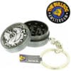 SMERIGLIATRICE PER TABACCO IN RILIEVO THE BULLDOG AMSTERDAM PORTACHIAVI 30mm 2 PARTI METALLO
