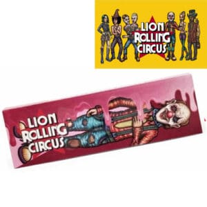 LION ROLLING CIRCUS CHERRY BABY 1 1/4 MEDIO GRANDEZZA CARTINE AL GUSTO DI CILIEGIA 33 FOGLIE PER CONFEZIONE SOLO CONFEZIONE SENZA SCATOLA