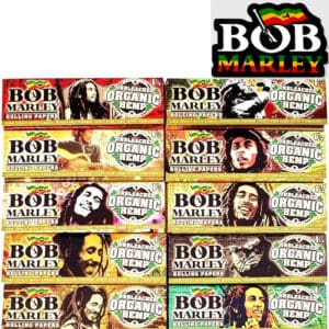 CARTINE BOB MARLEY ORGANIC HEMP UNBLEACHED 1 1/4 MEDIO GRANDEZZA SOTTILI 14 GR 50 FOGLIE PER CONFEZIONE SOLO CONFEZIONE SENZA SCATOLA 18 DIVERSI DISEGNI PREZZO PER PEZZO