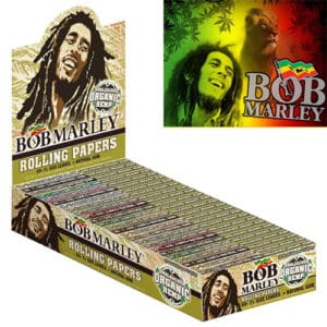 CARTINE BOB MARLEY ORGANIC HEMP UNBLEACHED 1 1/4 MEDIO GRANDEZZA SOTTILI 14 GR 50 FOGLIE PER CONFEZIONE SOLO CONFEZIONE SENZA SCATOLA 18 DIVERSI DISEGNI SCATOLA COMPLETA 25 PEZZI