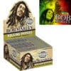 ROLLING PAPERS BOB MARLEY ORGANIC HEMP UNBLEACHED KING SIZE SLOW BURNING THIN 14gr 33 LEAVES PER PACK ONLY PACK NO BOX 20 DIFFERENT DESIGNS FULL BOX 50 PACKS