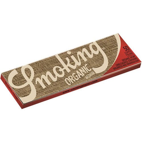 SMOKING ORGANIC TREE FREE 1 1/4 MEDIUM SIZE ROLLING PAPERS UNBLEACHED SUPER THIN 50 SHEETS PER PACK ONLY PACK NO BOX