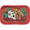 ROLLING TRAY SMOKING TEMPUS FUGIT SKULL COLLECTION METAL LARGE SMOKING ACCESSORIES FOR TOBACCO ROLLING PAPERS AND FILTERS