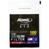 FILTERS ATOMIC THE BEST IN R Y O XL SLIM EXTRA LONG FILTERS 22MM 100 FILTERS THICKNESS SLIM 6MM PRICE PER PACK