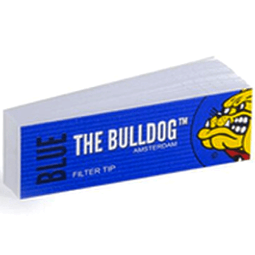 THE BULLDOG AMSTERDAM BLU FILTRI DI CARTA TAGLIA MEDIA CON 5 PERFORAZIONI 50 FILTRI DI CARTA PER CONFEZIONE SCATOLA COMPLETA 50 PEZZI - immagine 2