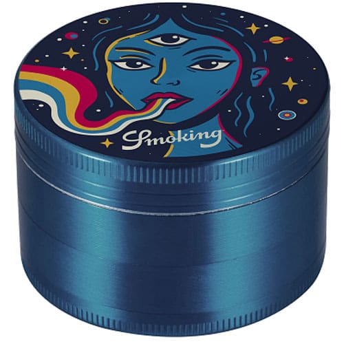 GRINDER TOBACCO SMOKING EUPHORIA HALO 50mm FOURFOLD METAL WITH SIEVE IN 6 DESIGNS - Image 3