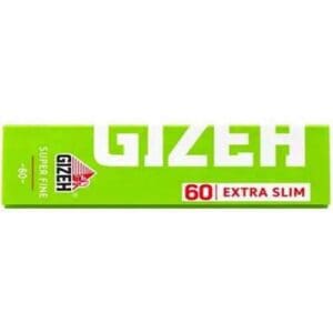 Alternative view of GIZEH EXTRA SLIM SUPER FINE VERDE CHIARO ARROTOLARE CARTINE 60 FOGLIE PER CONFEZIONE ANGOLI TAGLIATI SUPER SOTTILE 12gr/m2 TAGLIA PIÙ PICCOLA DEL REGOLARE 28 x 70 mm SCATOLA COMPLETA 50 PEZZI