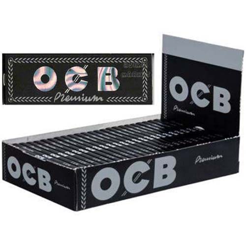 OCB PREMIUM CARTINE SUPER SOTTILE 50 FOGLIE PER CONFEZIONE CARTINA CORTA SCATOLA COMPLETA 25 PEZZI