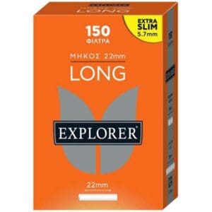 EXPLORER LUNGO 22mm EXTRA SLIM 5.7mm ARANCIA MIGLIOR FILTRAGGIO RISPARMIO TABACCO 150 ARROTOLARE FILTRI PER CONFEZIONE SOLO CONFEZIONE SENZA SCATOLA (Copy) - immagine 2
