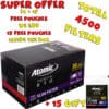 FILTERS ATOMIC THE BEST IN R Y O XL SLIM EXTRA LONG 22MM BETTER FILTRATION SAVE TOBACCO 100 FILTERS THICKNESS SLIM 6MM PER PACK ECONOMIC PACKAGING BOX 30 PIECES + 15 GIFT TOTAL 45 PIECES=4500 FILTERS