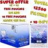 ATOMIC FILTROULTRA EXTRA SLIM 500 5.7 mm 500 FILTERS PER PACK ECONOMIC PACKAGING BOX 15 PIECES + 10 GIFT TOTAL 25 PIECES=12500 FILTERS