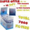 ATOMIC FILTRO SLIM 6 mm 250 FILTERS PER PACK ECONOMIC PACKAGING BOX 18 PIECES + 10 GIFT TOTAL 28 PIECES=7000 FILTERS