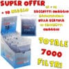 ATOMIC FILTRO SLIM 6 mm 250 FILTRI PER CONFEZIONE IMBALLAGGIO ECONOMICO SCATOLA DA 18 PEZZI + 10 OMAGGI TOTALE 28 PEZZI = 7000 FILTRI